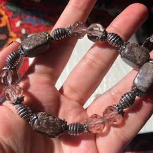 Bead & Stone Necklace and Bracelet Set